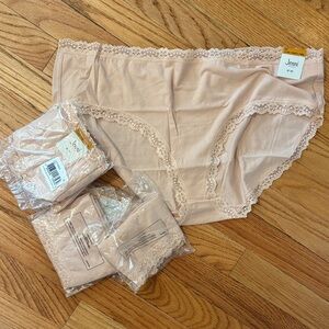 Jenni Women's Lace Trim Panties - Pink